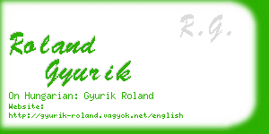 roland gyurik business card